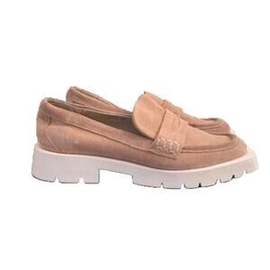 Dolce Vita-Zina Lug Sole Penny Loafers-Blush Suede-Chunky Platform-Women's-6